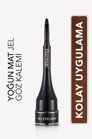 Özel Fırça Başlıklı Yoğun Pigmentli Mat Jel Eyeliner-gel Eyeliner-003 Bole Brown-8690604591893 - Flormar
