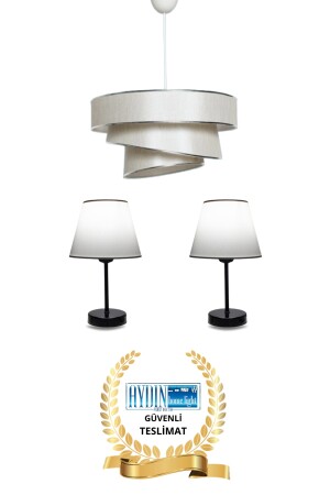Özel Kombin Avize Ve Masa Lambası - Lüx Tasarım - Yatak Odası - Mutfak - Salon - Hol Premium-223 - 3