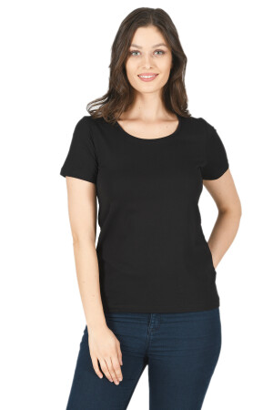 Özkan 25284 Kadın Pamuklu Kısa Kollu Bisiklet Yaka Esnek Rahat Fanila T-shirt - ÖZKAN underwear