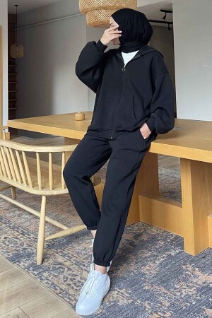 Paça Lastikli Üç İplik Sweat Takım - Lamelif