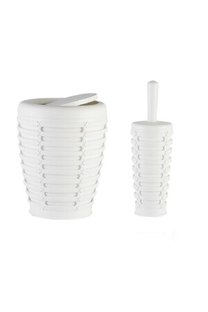 Palm Çöp Kovası Tuvalet Fırçası 2'li Beyaz M-SE22-01-01 - 1