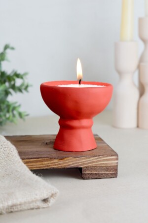 Parla Mercan Renk Mumluk inci tozu mumlu - Lalezen Home