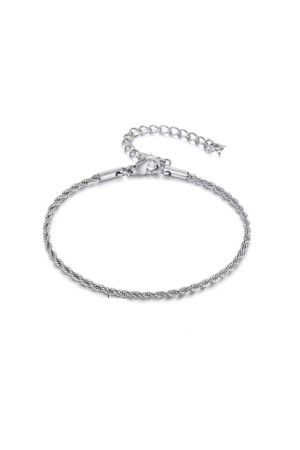 Paslanmaz Çelik İtalyan Burgu Zincir Unisex Bileklik 2 mm - Esj