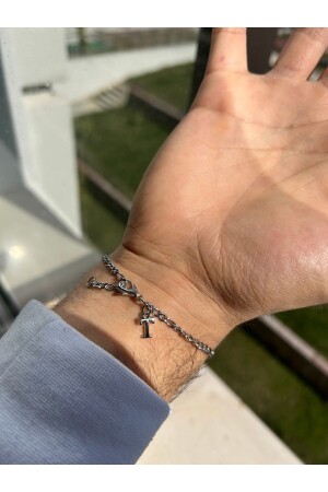Paslanmaz-Kararmaz Harf Detay Zincir Bileklik Gümüş Zincir Harfli - Tgbbutik