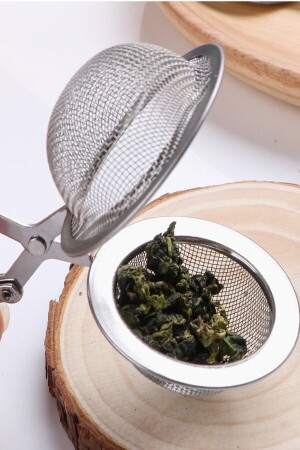 Paslanmaz Metal Maşa Çay Süzgeci - Kitchen Beauty