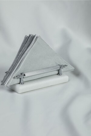 Peçetelik Gelibolu Gold Gerçek Mermer, Metal Profil Kulp MERALP130 - MERALP