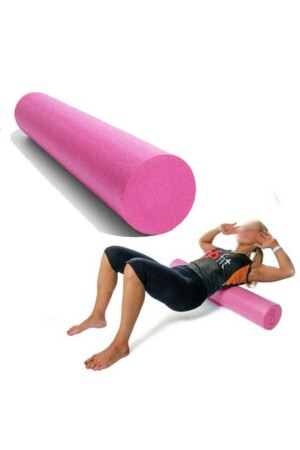 Pembe Eva Foam Roller - Pilates - Fizik Tedavi - Egzersiz - Spor - 90x15 Cm 30530 - 1