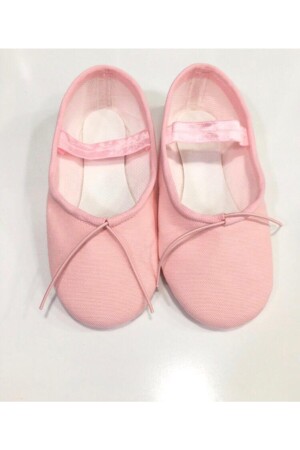 Pembe Kanvas Çift Taban Bale Patiği - Yıldız Bale Kostüm Ve Spor Ürünleri