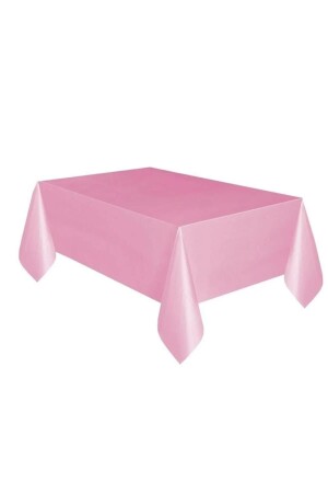 Pembe Renk Plastik Masa Örtüsü 120x180 cm Kullan At Tek Kullanımlık - Surprise Party Store