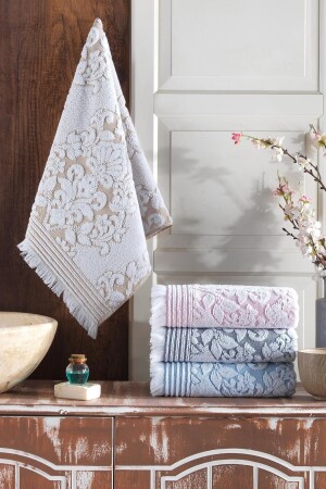 Penta-Set mit 3 Hand- und Gesichtstüchern im Format 50 x 90 cm - Riva