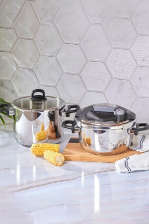 Perfect Gray Indüksiyon Tabanlı Düdüklü Tencere Seti 4-6 Litre - Karaca