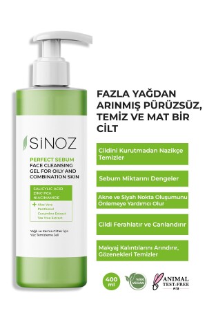 Perfect Sebum Balancing Gesichtsreinigungsgel 400 ml für fettige Mischhaut - Sinoz