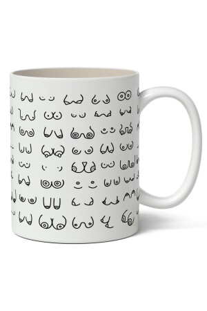 Personalisierte Tasse mit Brustwarzen-Aufdruck – Geschenk für Liebhaber oder Freundin - Anime Marketi