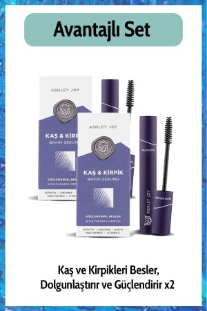 Pflegendes, stärkendes, aufpolsterndes Augenbrauen-Wimpernserum mit Keratin, 6 ml, 2 Stück, vorteilhaftes Set - Ashley Joy