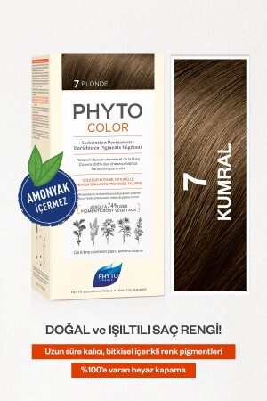 Phytocolor 7 Kumral Amonyaksız Kalıcı Bitkisel Saç Boyası 3338221002402 - 1