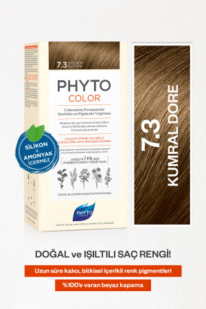Phytocolor 7.3 Kumral Dore Amonyaksız Kalıcı Bitkisel Saç Boyası 3338221002426 - 1