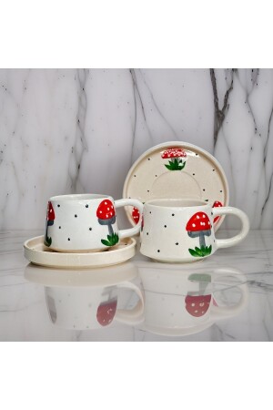 Pilzbecher mit Untertasse, 2er-Set - İlbay Çini Takı