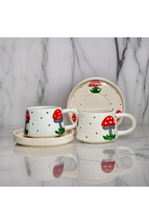 Pilzbecher mit Untertasse - Çiporcal