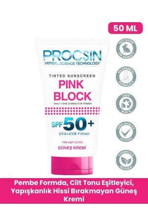 Pink Block Aydınlatıcı Ve Ton Eşitleyici Spf50 Güneş Kremi 50 ml FP.01.03.003.009 - PROCSIN
