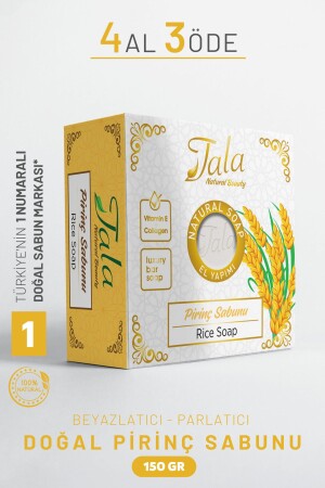 Pirinç Sabunu Doğal Cilt Beyazlatıcı Aydınlatıcı 150 Gr - Tala