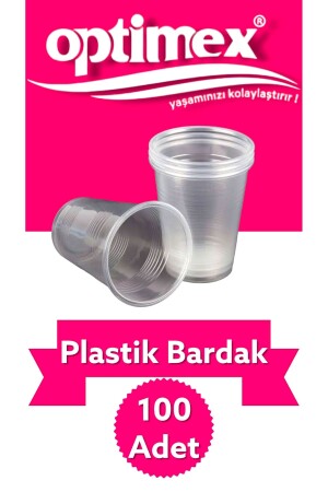 Plastik Pet Bardak 100 Adet - 180cc Su Bardağı - Optimex