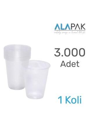Plastik Pet Bardak Otomat Bardağı 180cc 3.000 Adet (1 KOLİ) Alapak.Brdk.Pet.3000 - Alapak