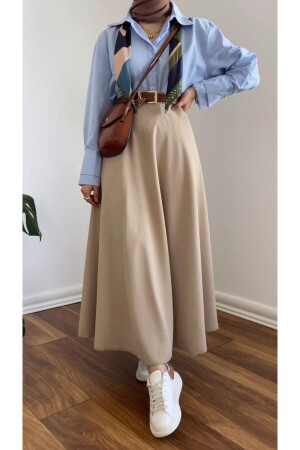 Plus-Size-Hijab-Puff-Scuba-Flared-Rock - Modaalfabe