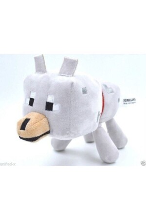 Plüschwolf 22 cm (Wolfsfigur) wolfwhite - Minecraft
