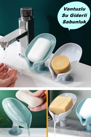Pratik Vantuzlu Su Giderli Sabunluk Vantuzlu Su Tutmaz Katı Sabunluk - Kitchen Beauty