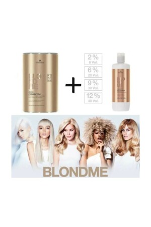 Premium Lift 9 Aufheller 450 g Oxidationsmittel 6 % 20 Volumen 1000 ml - Blondme