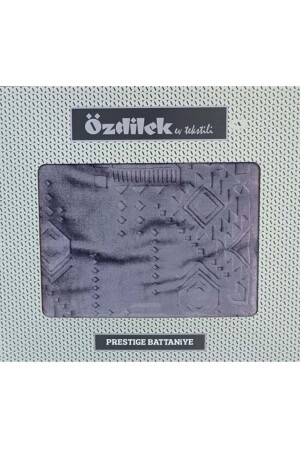 Prestige Kalın Embos Çift Kişilik Battaniye (220x240)-gri MSTK10257 - 1