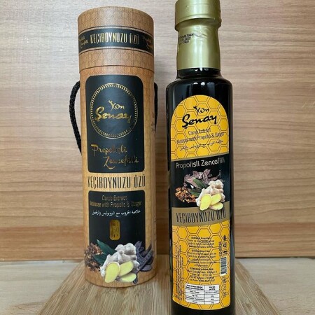 Propolisli Zencefilli Keçiboynuzu Özü - 350gr - Halal