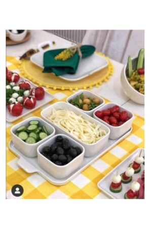 Reinweiße 6-teilige Frühstücksschale aus Porzellan ohne Schritt Sct-010875/6 SCT-010875/6 - ACAR