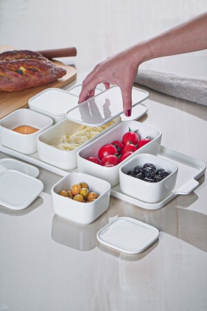 Pure White 7'li Porselen Kapaklı Kahvaltılık SCT-010874-4 - ACAR