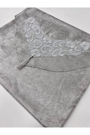 Püsküllü Güpürlü Işlemeli Çeyizlik Lüks Kadife Zarf Bohça - Ayhanhome