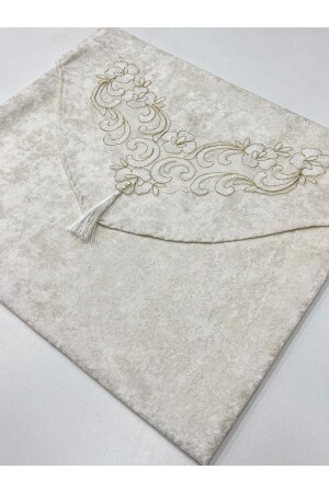 Püsküllü Güpürlü Işlemeli Çeyizlik Lüks Kadife Zarf Bohça - Ayhanhome