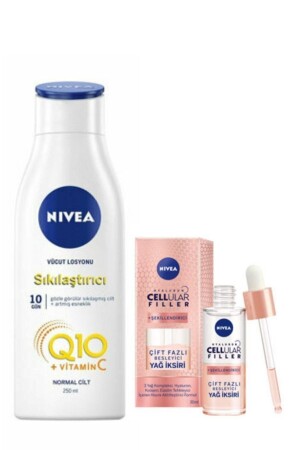Q10 Sıkılaştırıcı Vücut Losyonu 250 ml&cellular Şekillendirici Çift Fazlı Bes. Yağ Iksiri 30ml - Nivea