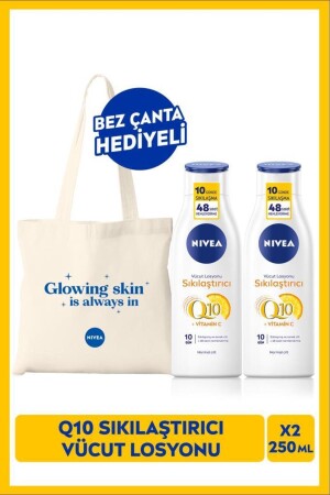 Q10 Sıkılaştırıcı Vücut Losyonu 250ml- X2 Adet- 10 Günde Sıkılaşma- C Vitamini- Bez Çanta Hediyeli - Nivea