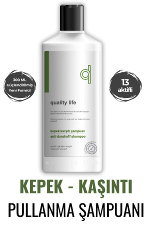 Ql Kepek Şampuanı - 13 Aktifli Kepek Karşıtı Şampuan 300 Ml ( Kepek Önleyici Şampuan) QLKE - 1