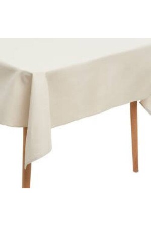 Quadratische Tischdecke aus cremefarbenem Satin Dkmasaome - METİNEV