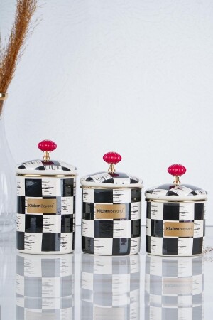 Qualita King Emaye Dama Dekor 3 Parça Baharat Takımı Orta Boylar TYC00636619234 - ACAR