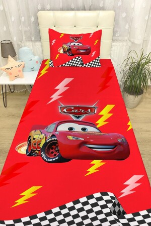 Racer Red Mcqueen Tagesdecke und Kissenbezug - Evpanya