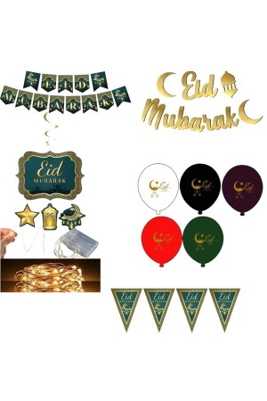 Ramadan-Themen-Eid-Mubarak-Dekorationsset, 6er-Set, Modell 1 - 1