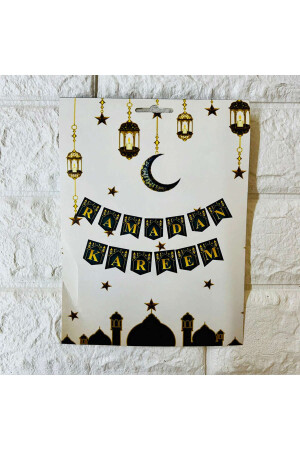 - Ramazan a Özel RAMADAN KAREEM Yazılı Karton Flama 183072 - 1