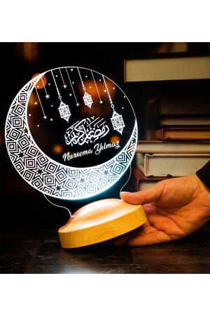 Ramazan Hediyesi- Dini Hediye Hilal & Kandil Hediyesi- Hilal & Kandil Tasarımlı Led Gece Lambası - 4