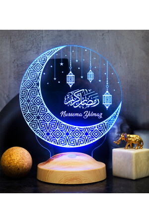 Ramazan Hediyesi- Dini Hediye Hilal & Kandil Hediyesi- Hilal & Kandil Tasarımlı Led Gece Lambası - 5