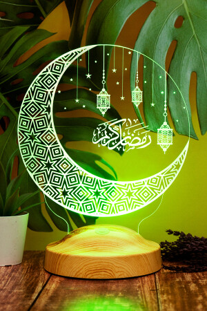 Ramazan Hediyesi- Dini Hediye Hilal & Kandil Hediyesi- Hilal & Kandil Tasarımlı Led Gece Lambası - 7