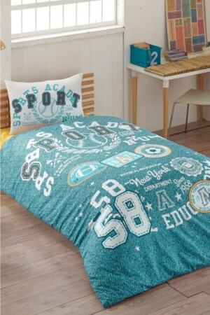 Ranforce Tek Kişilik Nevresim Takımı Sporty Mint AYT803329 - Kristal