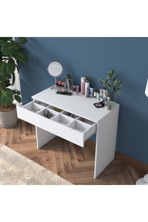 Rani Bj104 Makyaj Masası Tek Çekmeceli Takı Düzenleyici Beyaz 2342 - Rani Mobilya
