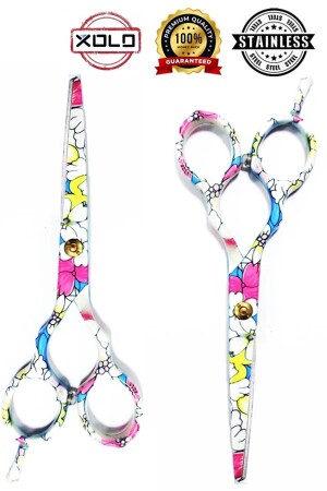 Rasierschere für Kinder, Haarschneideschere für Kinder, flache Spitze, Keramik-Haarschneideschere XLQ588B - Dahaus